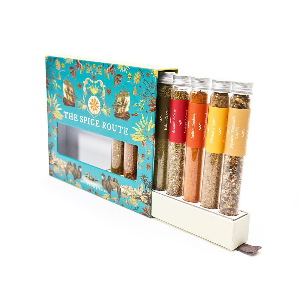 Spice Route Premium Selection | Around The World Spice Set | Includes Own Spice Stand