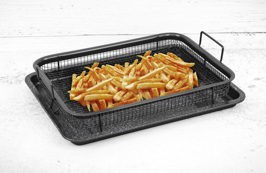 Durastone Family-Size Crisper & Oven Tray: Healthy Cooking Made Easy!