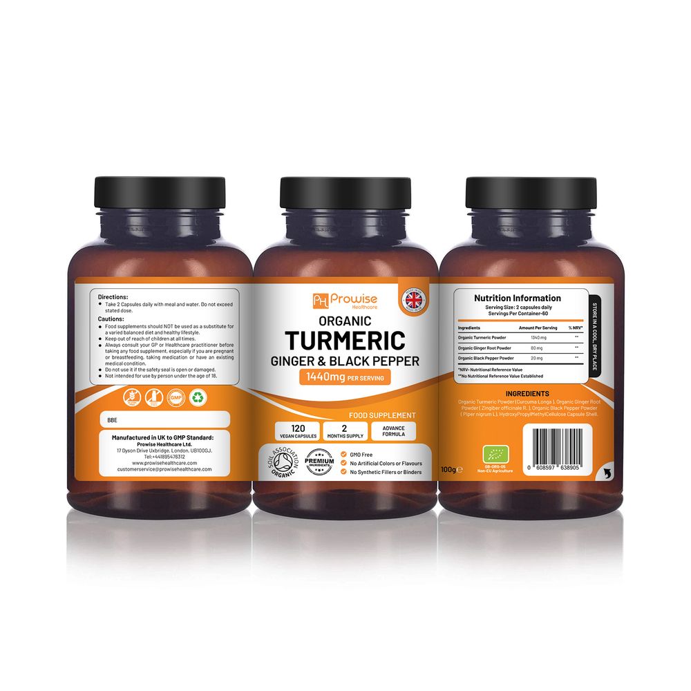 Turmeric Curcumin 1440mg with Black Pepper & Ginger