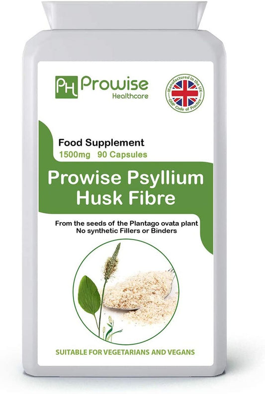 Psyllium Husks 750mg x 90 Capsules by Prowise Healthcare