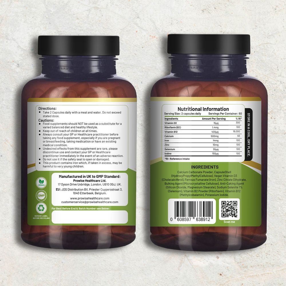 Prowise Vegan Vital Complex - Vitamins and Minerals Formulation to Support a Plant