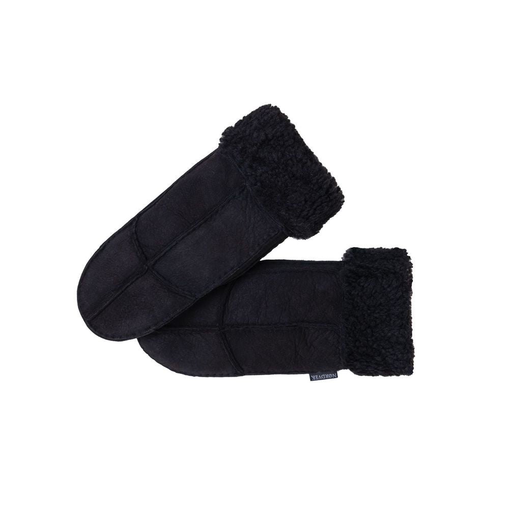 Nordvek Sheepskin Mittens for Women - Cozy Fur Cuff & Luxurious Warmth