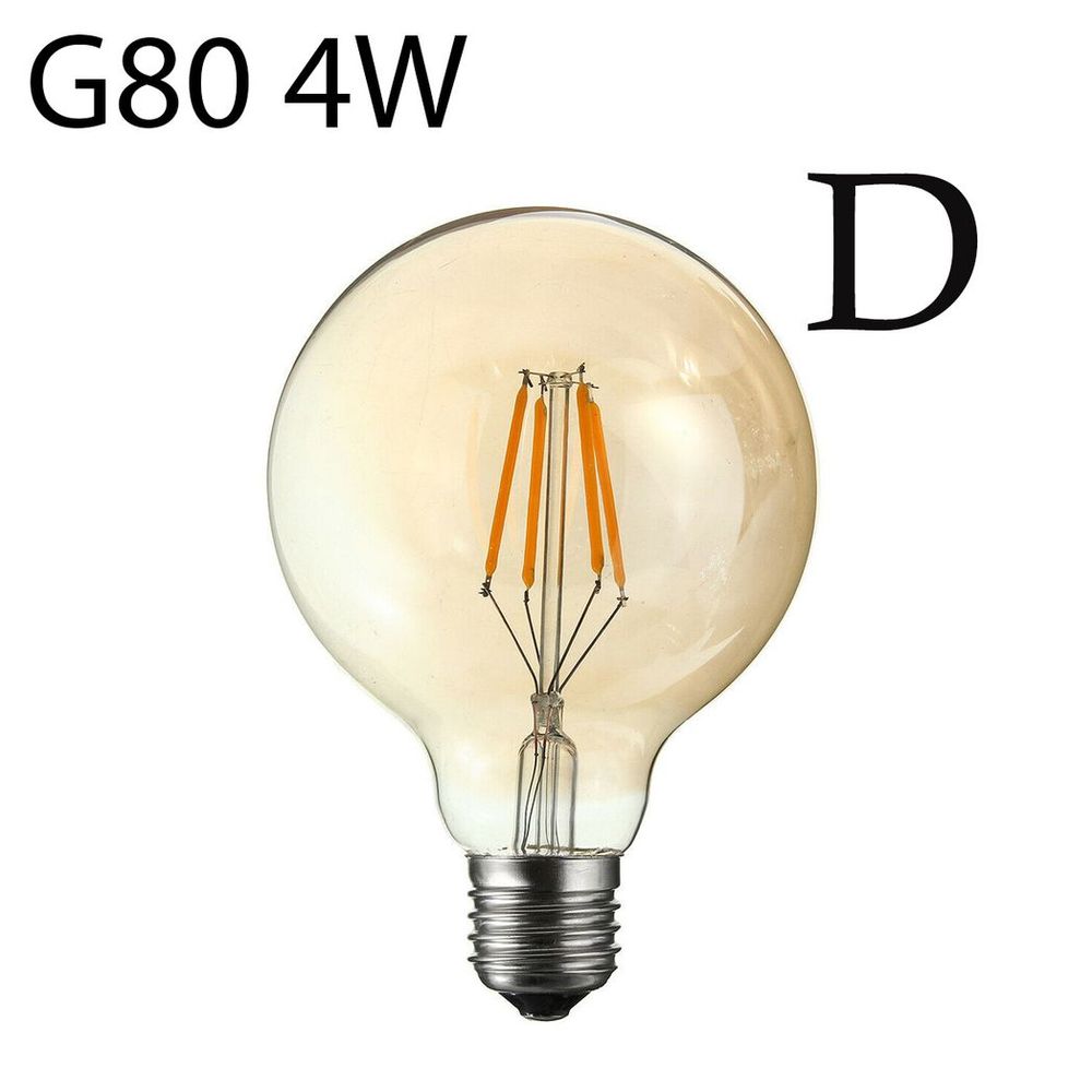 E27 4W G80 Dimmable LED Vintage Filament Classic Light Bulb