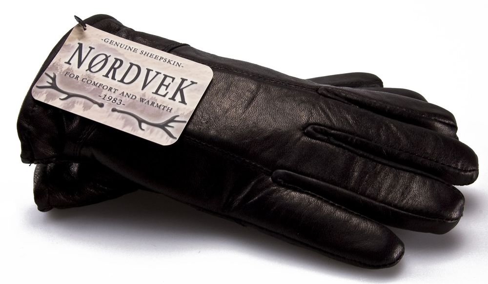 Nordvek Men's Premium Leather Gloves - Sheepskin & Lambswool Lux Comfort