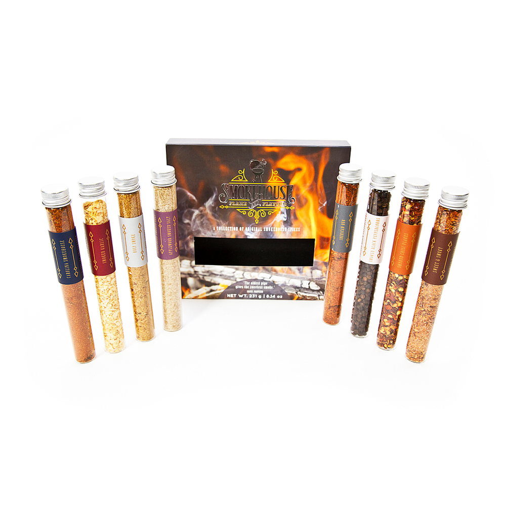 Smokehouse Flame & Flavour | Selection of 8 Smoked Spices| Authentically Smoked over Wood