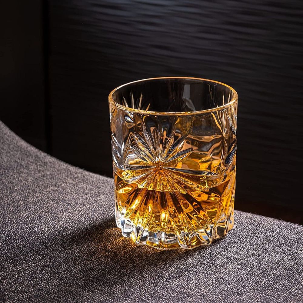 Soleil Crystal Whiskey Tumblers - Elevate Your Tasting Experience