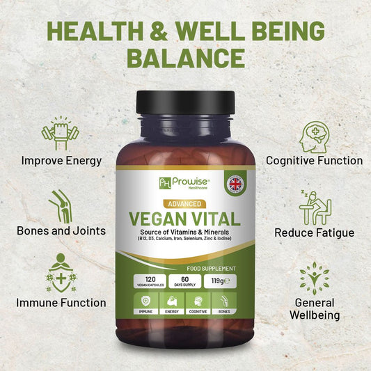 Prowise Vegan Vital Complex - Vitamins and Minerals Formulation to Support a Plant