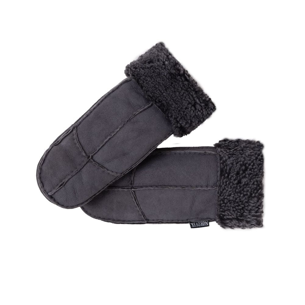 Nordvek Sheepskin Mittens for Women - Cozy Fur Cuff & Luxurious Warmth