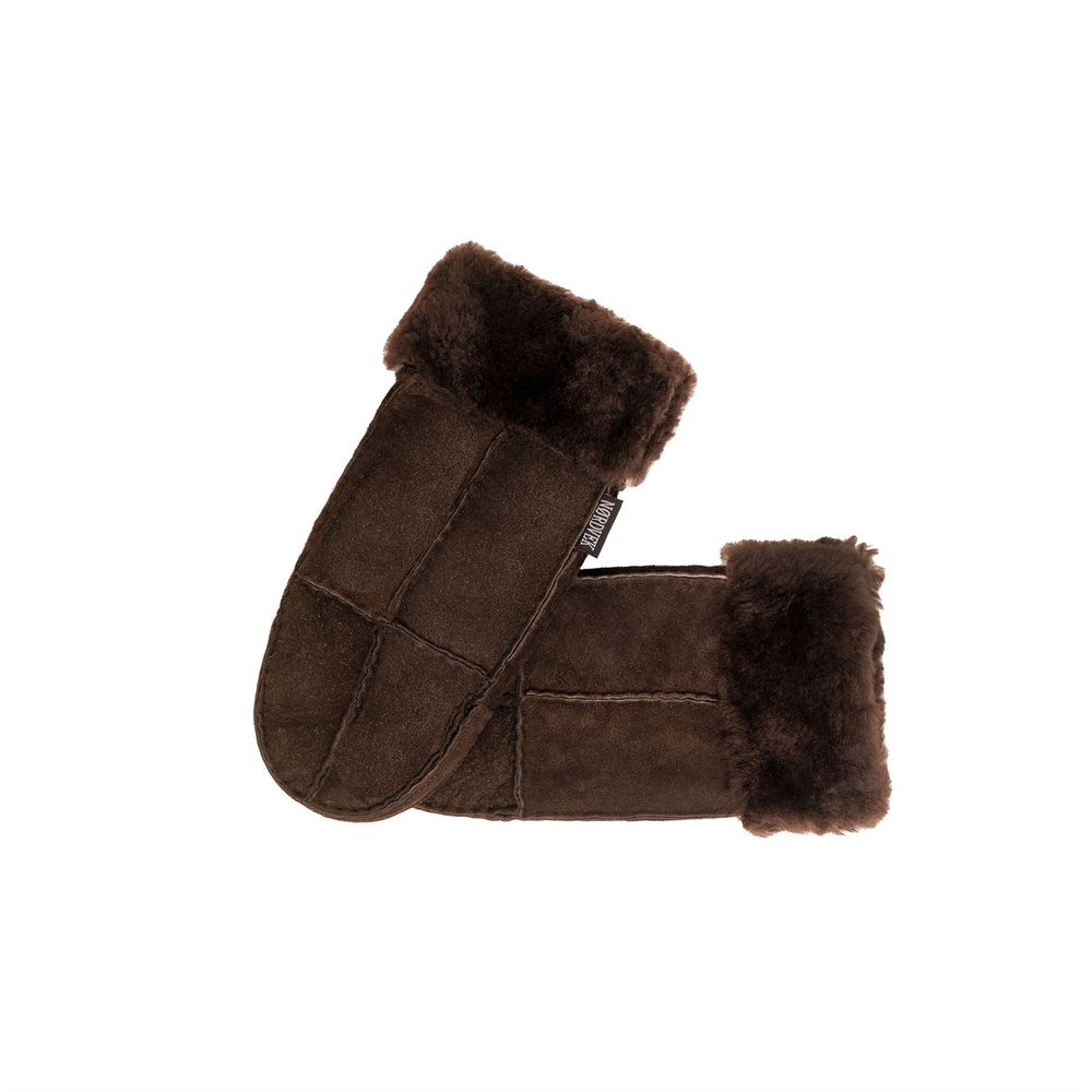 Nordvek Sheepskin Mittens for Women - Cozy Fur Cuff & Luxurious Warmth