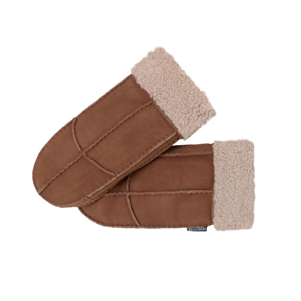 Nordvek Sheepskin Mittens for Women - Cozy Fur Cuff & Luxurious Warmth